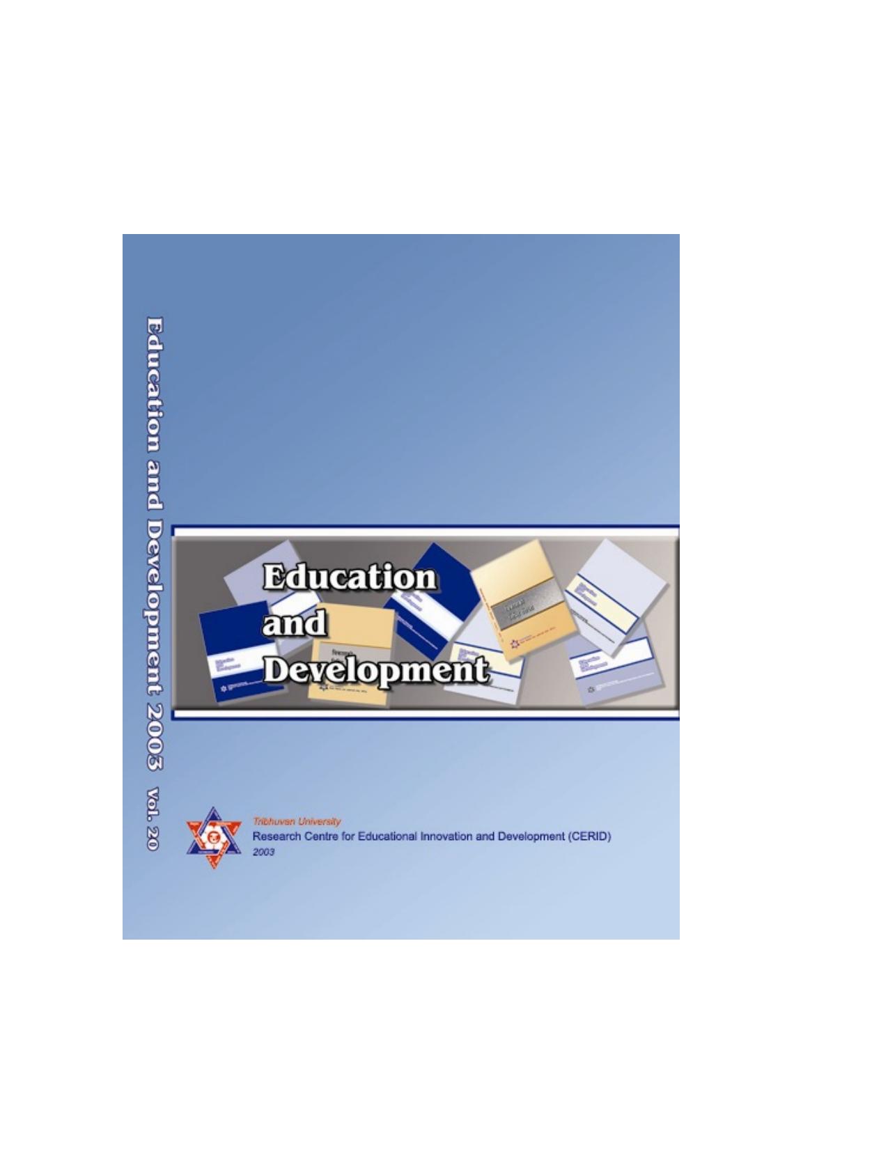 Education And Development Volume 20